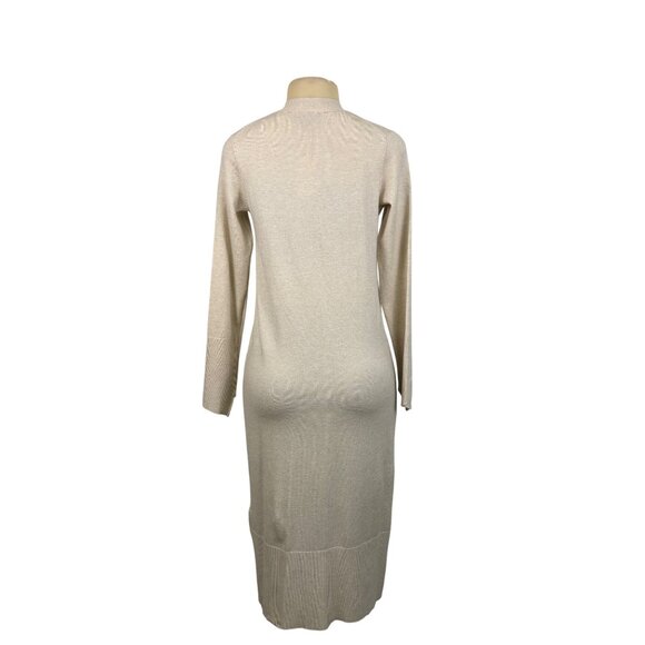 Jessica Simpson Womens Beige Knit Longline Cardigan With Buttons & Pockets Sz M - Picture 4 of 14